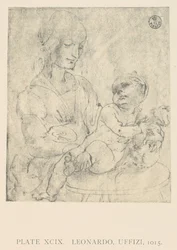 La Vergine con il Bambino che accarezza un gattino, disegno di Leonardo da Vinci conservato agli Uffizi (il recto è sotto il numero di inventario 421 E r.), si iscrive in una serie di lavori dell